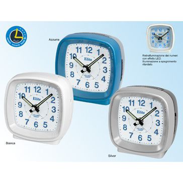 ELITE SVEGLIA ANALOGICA BLU / BLUE ALARM CLOCK-0