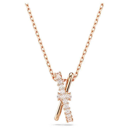 SWAROVSKI Mod. 5689788 Hyperbola Pendant Necklace with Zirconia, Rose Gold-tone
