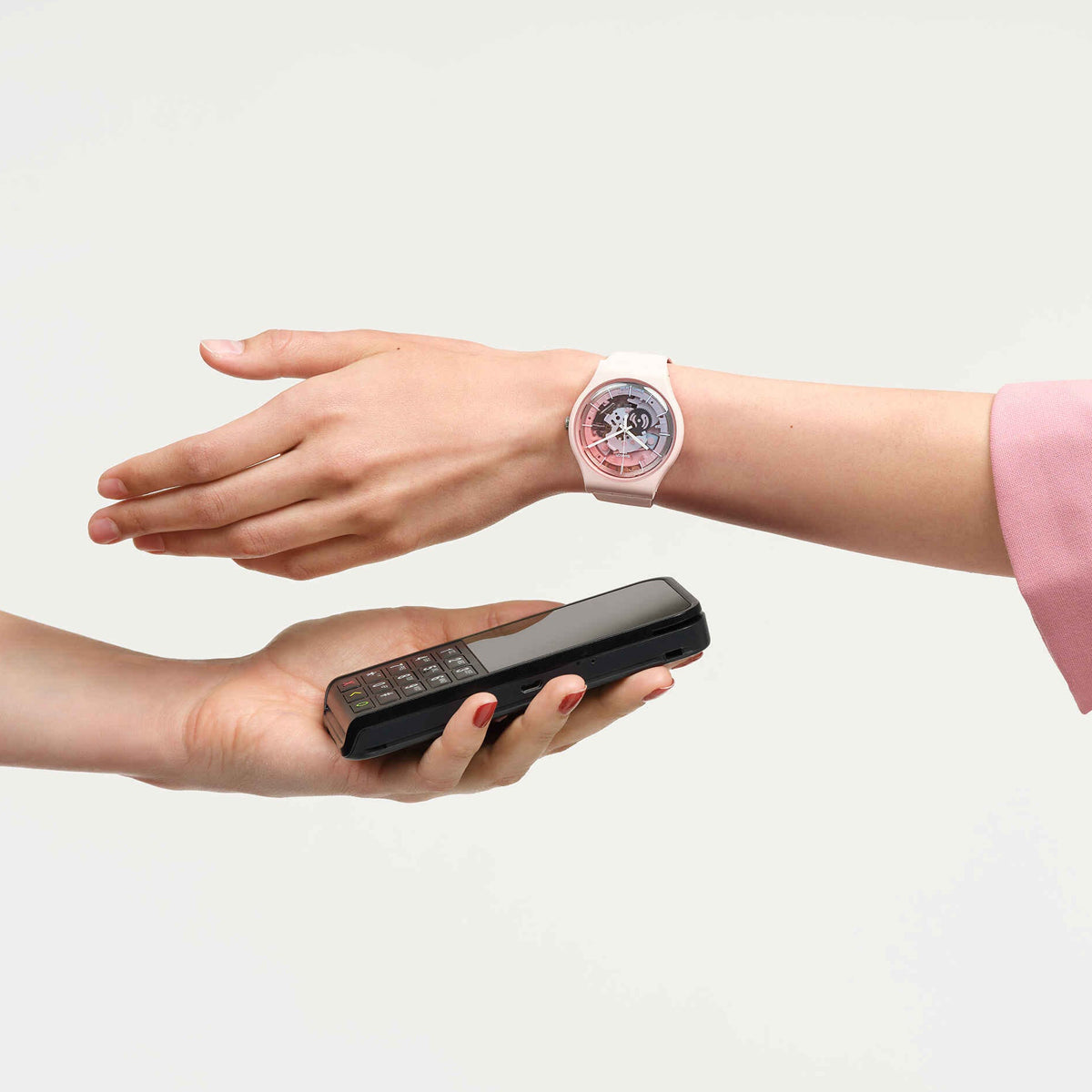 SWATCH Mod. FLEETINGLY PINK PAY! READY STOCKED WATCHES,Wristwatch