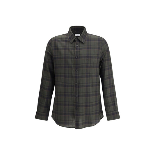Saint Laurent Bicolor Cotton Pattern Shirt Saint Laurent