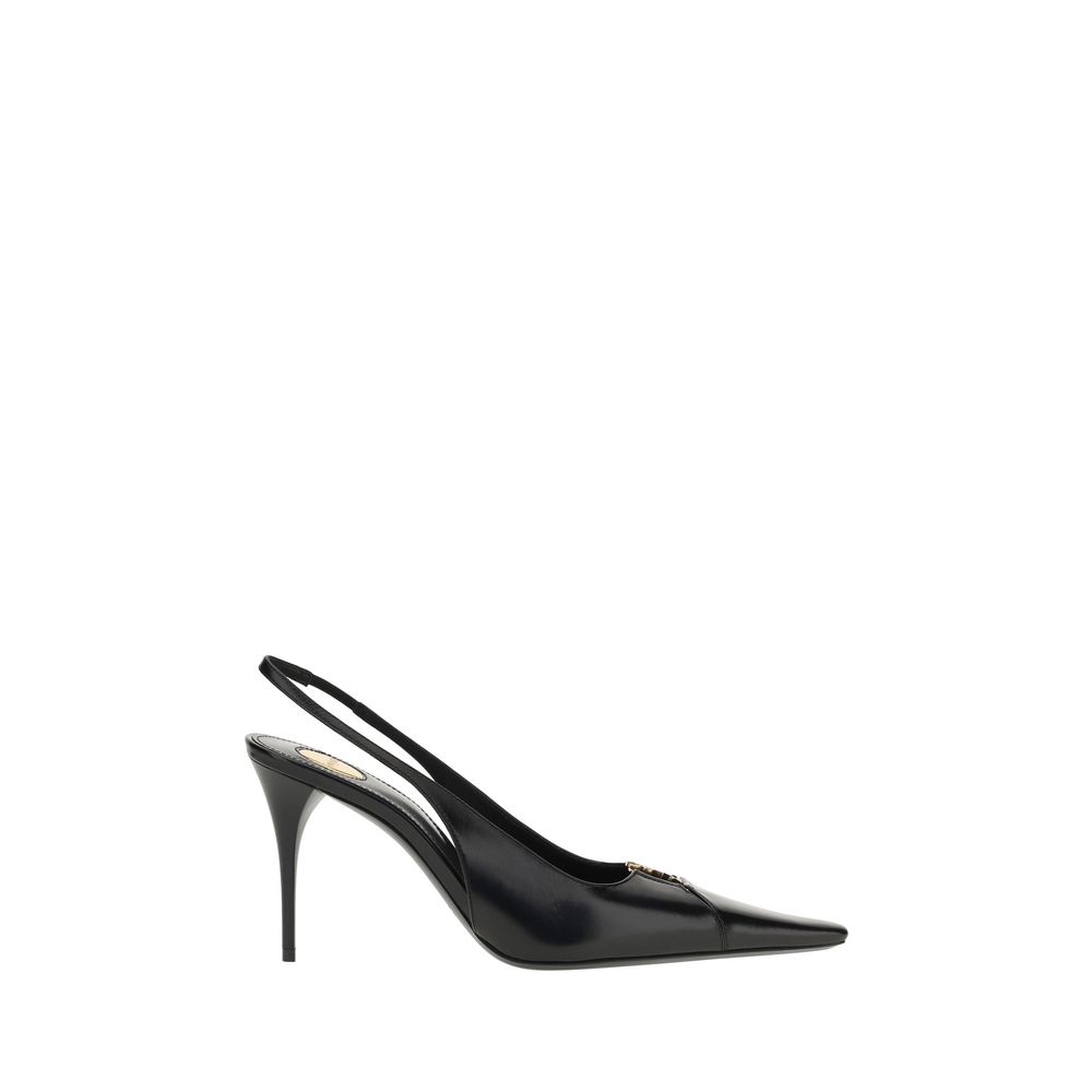 Saint Laurent Black Calf Leather Bos Taurus Pumps