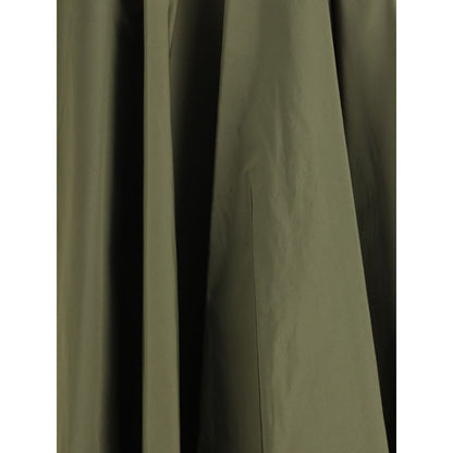 Sara Roka Bicolor Polyester Midi Skirt