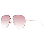 Scotch & Soda Rose Gold Women Sunglass with gradient lenses, aviator style, stainless steel frame, 100% UV protection. Half-rim design.