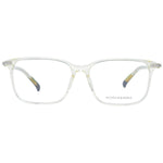 Scotch & Soda Transparent Men Glasses Frame, full-rim acetate with demo lenses, rectangle style, includes branded case, no protection.