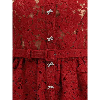 Self-Portrait Red Cotton Casual Dress