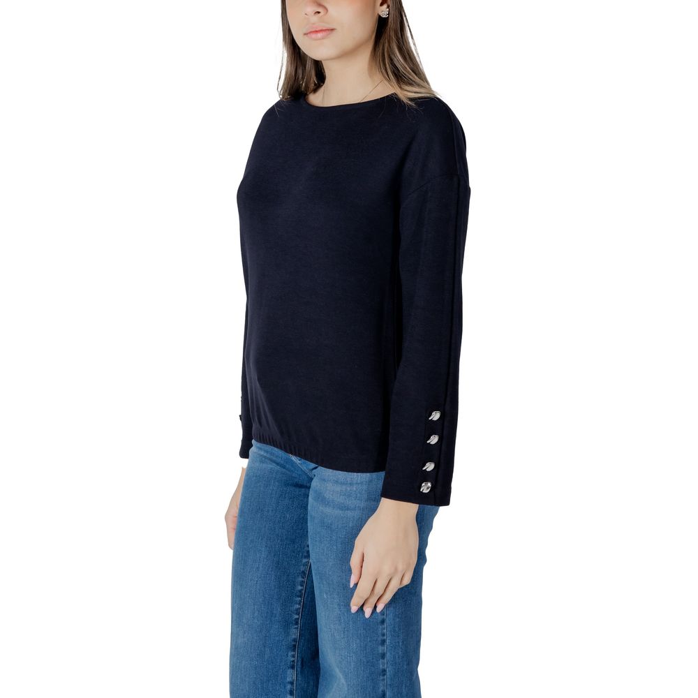 Street One Blue Polyester Sweatshirt