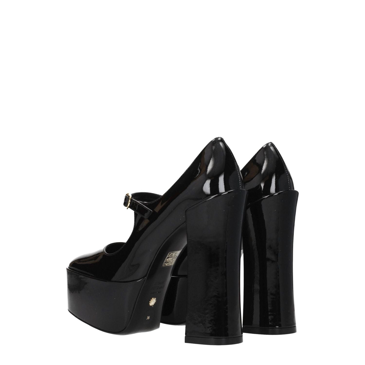 Stuart Weitzman Black Leather Platform Pumps