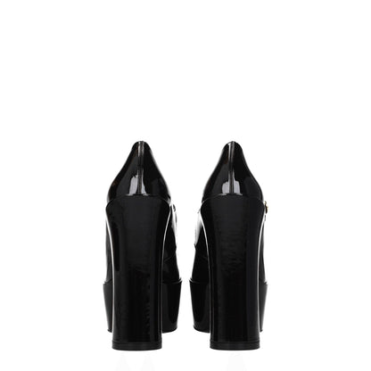 Stuart Weitzman Black Leather Platform Pumps