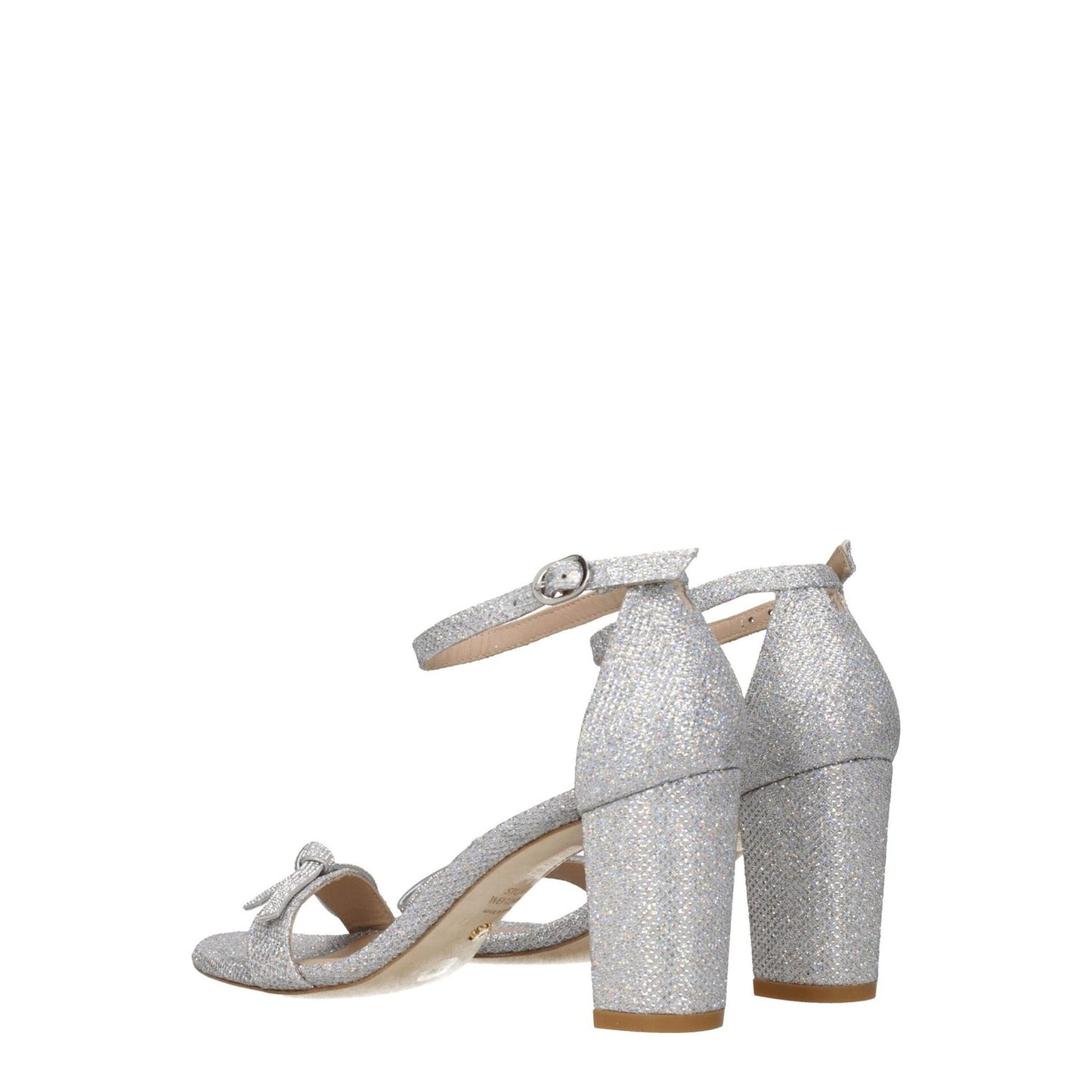 Stuart Weitzman Gray Fabric Platform Sandals