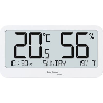 TECHNO LINE Mod. WS9455 - Termometro- igrometro digitale con orologio e data - Digital thermometer- hygrometer with clock and date WATCHES