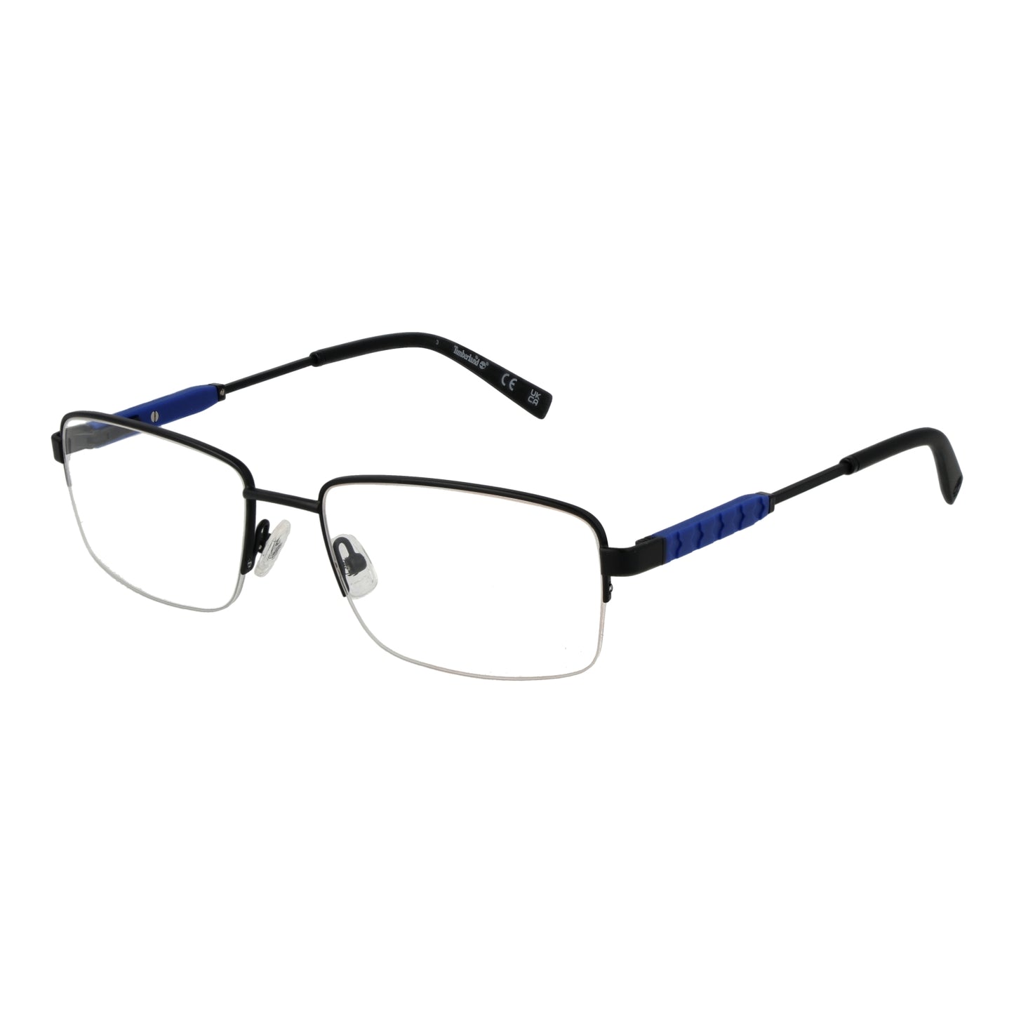 TIMBERLAND MOD. TB1707 56002 eyeglasses for gents with rectangular frames, black and blue accents, ideal for stylish eyewear.