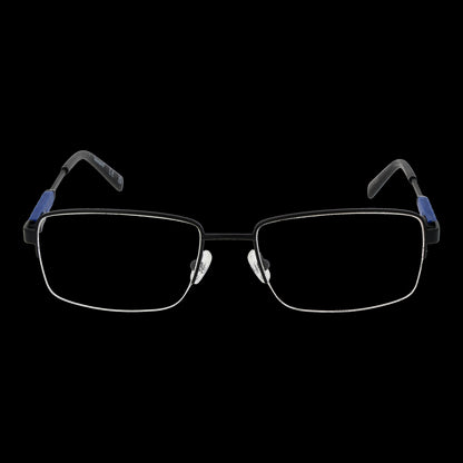 Front view of TIMBERLAND MOD. TB1707 56002 rectangular glasses for gents, featuring sleek frame design against a black background.