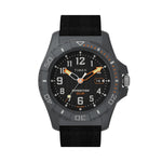 TIMEX Mod. EXPEDITION SOLAR wristwatch, 46mm plastic case, solar quartz movement, black fabric strap, 5 ATM water resistant, mineral dial