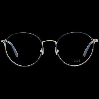 Alt Tag: TOD'S MOD. TO5237 52002 lady eyeglasses front view on black background.