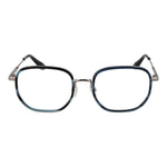 Ted Baker Blue Men Glasses Frame in full-rim rectangular acetate with demo lenses.