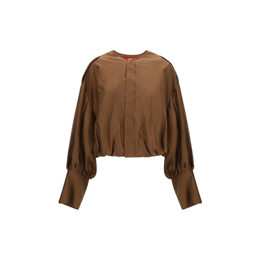 The Latest Brown Lycra Shirt