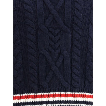Thom Browne Blue Fleece Wool Sweatshirt