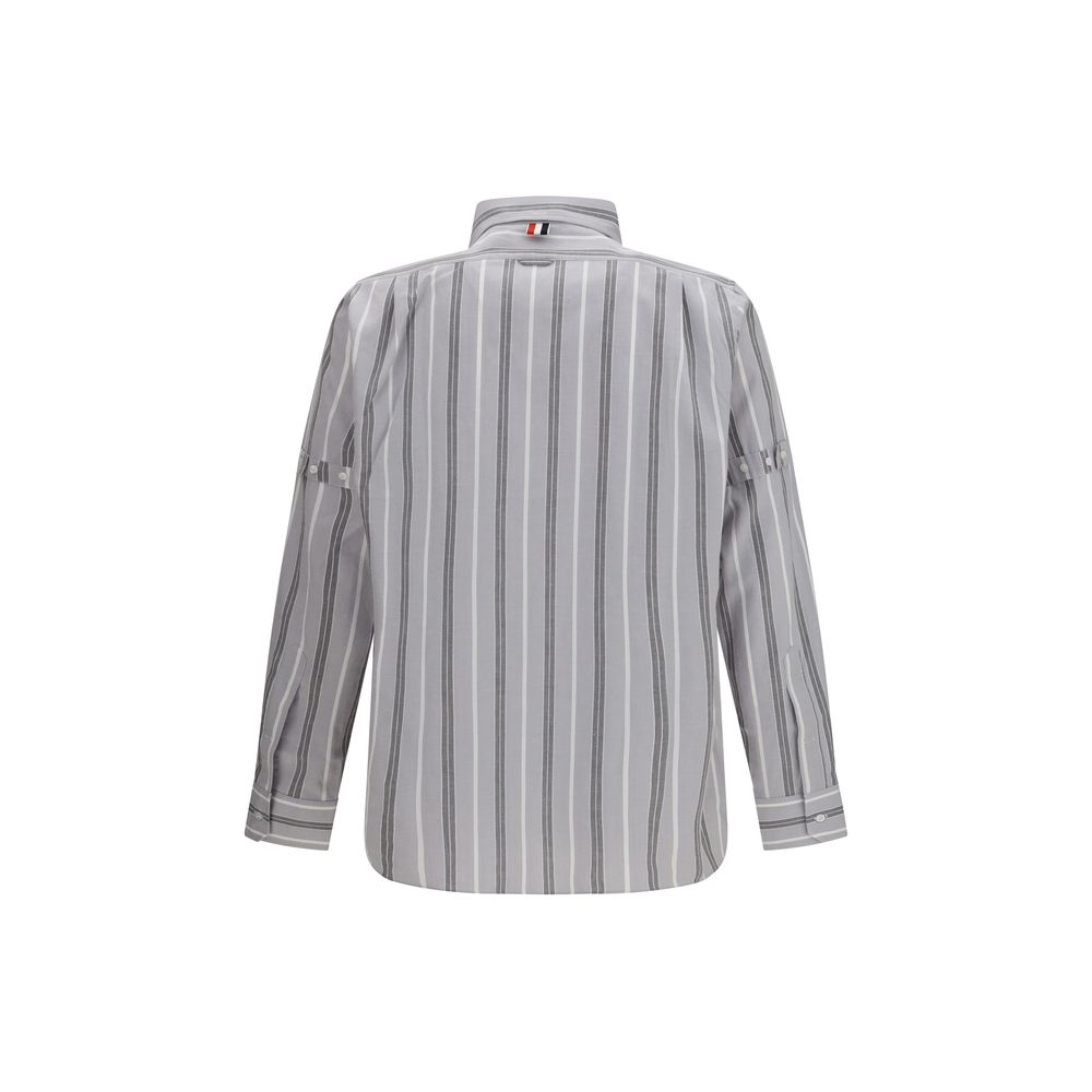 Thom Browne Gray Cotton Pattern Shirt 1728,4,72470364320,Clothing,Gray,Men,New with tags,Pattern - Shirts - Clothing,Shirts - Clothing,Thom Browne