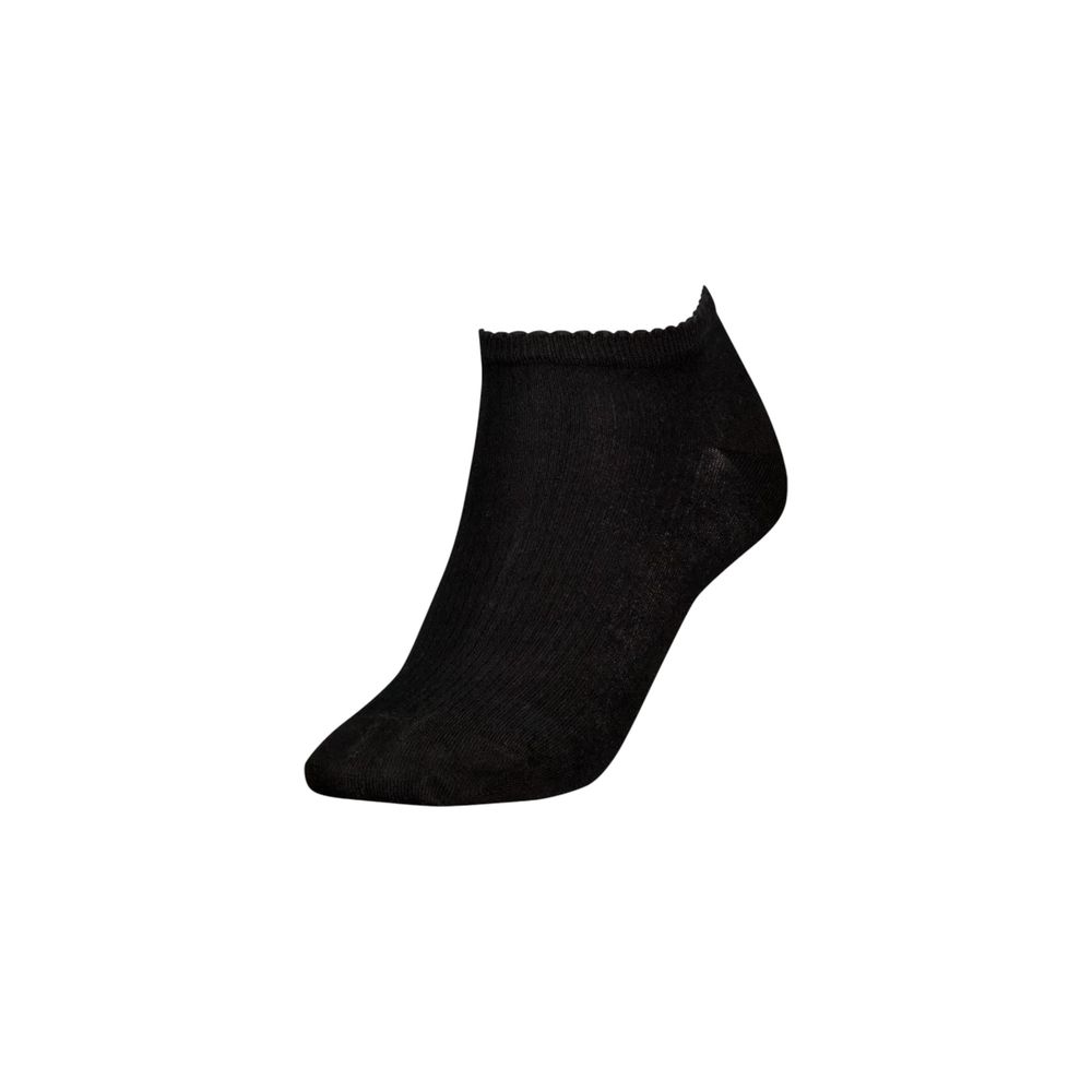 Tommy Hilfiger Black Lyocell Socks for women, comfortable and breathable, ideal for everyday wear, made from 64% Lyocell blend.