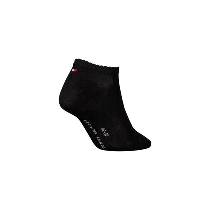 Tommy Hilfiger Black Lyocell Socks - women's sneaker socks made of 64% Lyocell, comfortable, lightweight, breathable, elegant design.