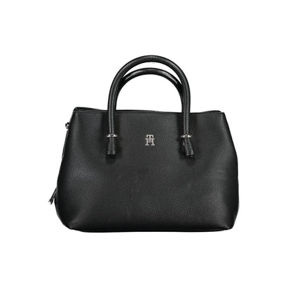 Tommy Hilfiger Black Polyurethane Women Handbag