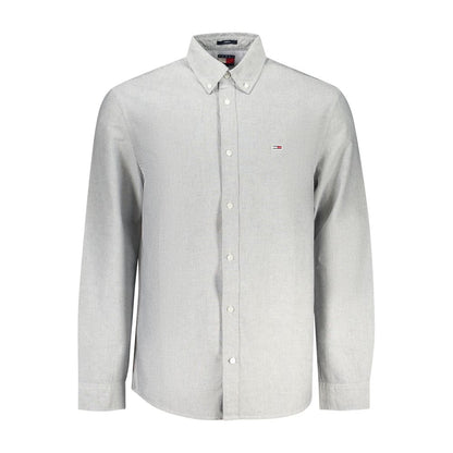 Tommy Hilfiger Grigio Cotton Men Shirt