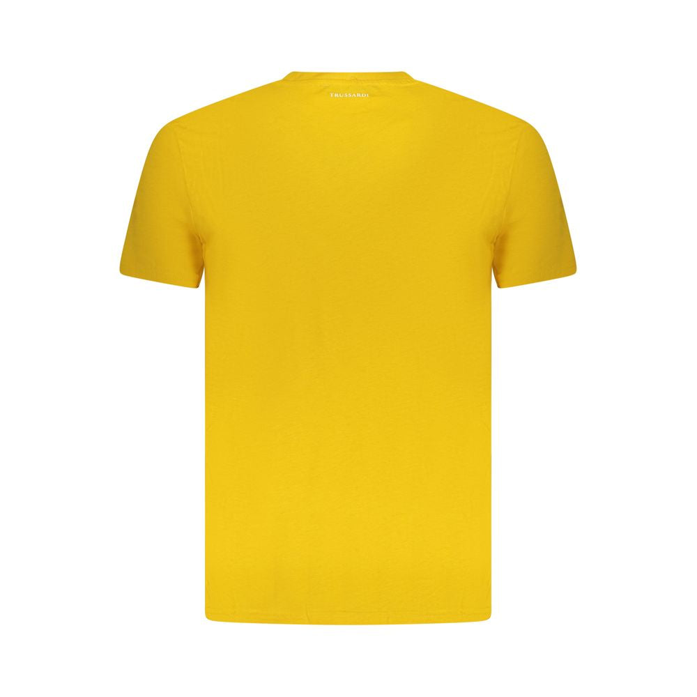 Trussardi Yellow Cotton Men T-Shirt