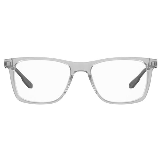 Unisex Under Armour Transparent Acetate Frames with 52/17/140 mm dimensions, front view showing clear lenses and frame design.