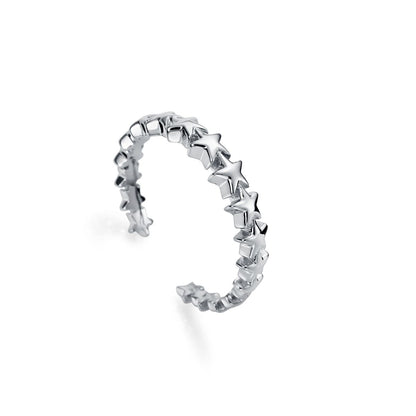 VICEROY JEWELS Mod. 61075A015-00 silver 925° ladies ring with star design, quartz analog movement, water resistant, official packaging