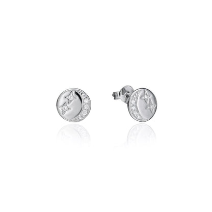 VICEROY JEWELS Mod. 71059E000-30 ladies' silver earrings with star and moon design, quartz analog, 3 ATM water resistant, in official box.