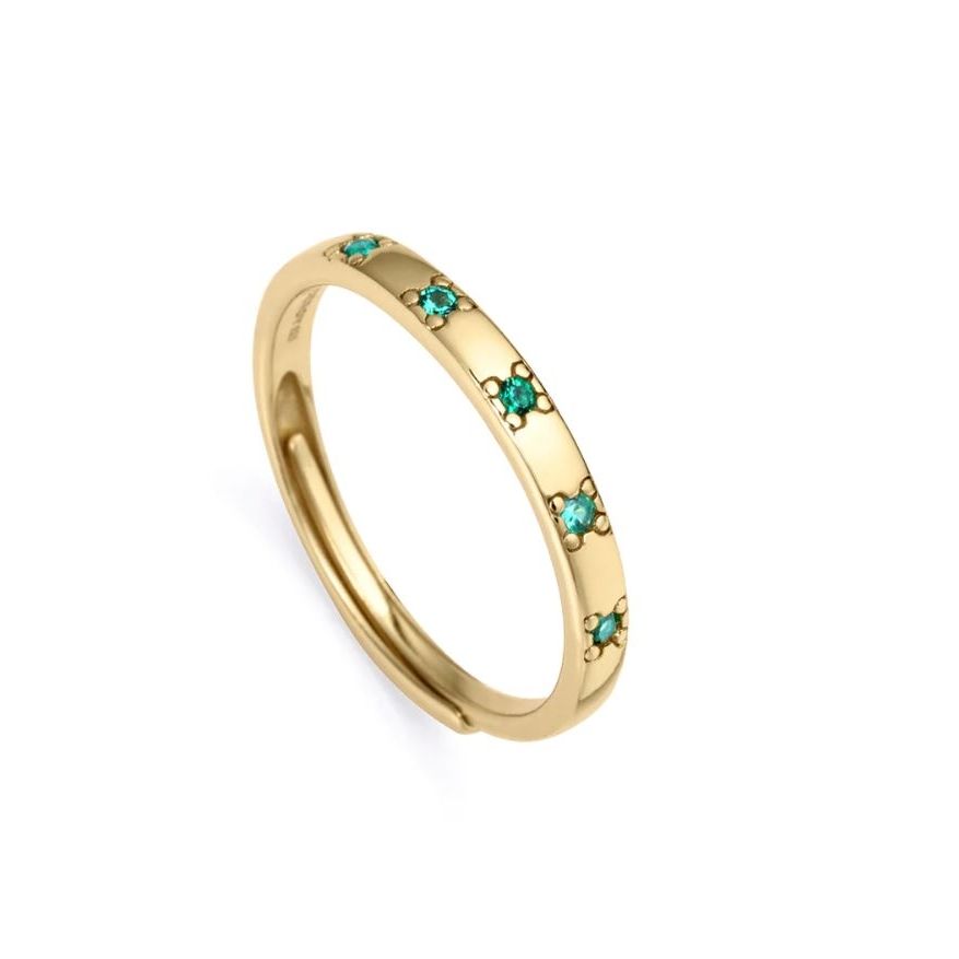 Elegant gold ring with turquoise gemstones, designed for ladies. VICEROY JEWELS Mod. 9119A013-32, crafted in Silver 925°.