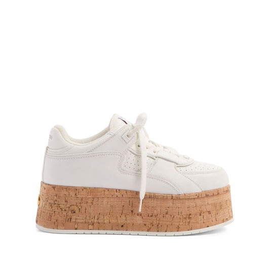 Valentino Garavani Freedots XL Sneaker in Calfskin and Cork Sneakers