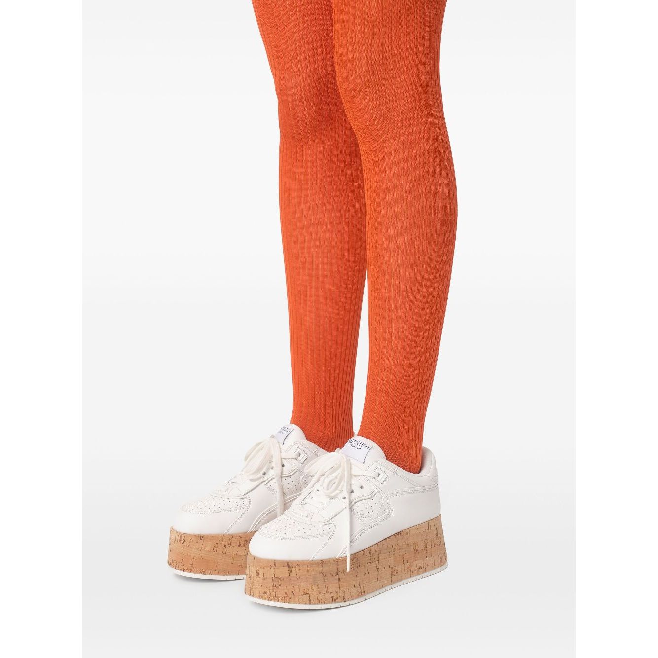 Valentino Garavani Freedots XL Sneaker in Calfskin and Cork