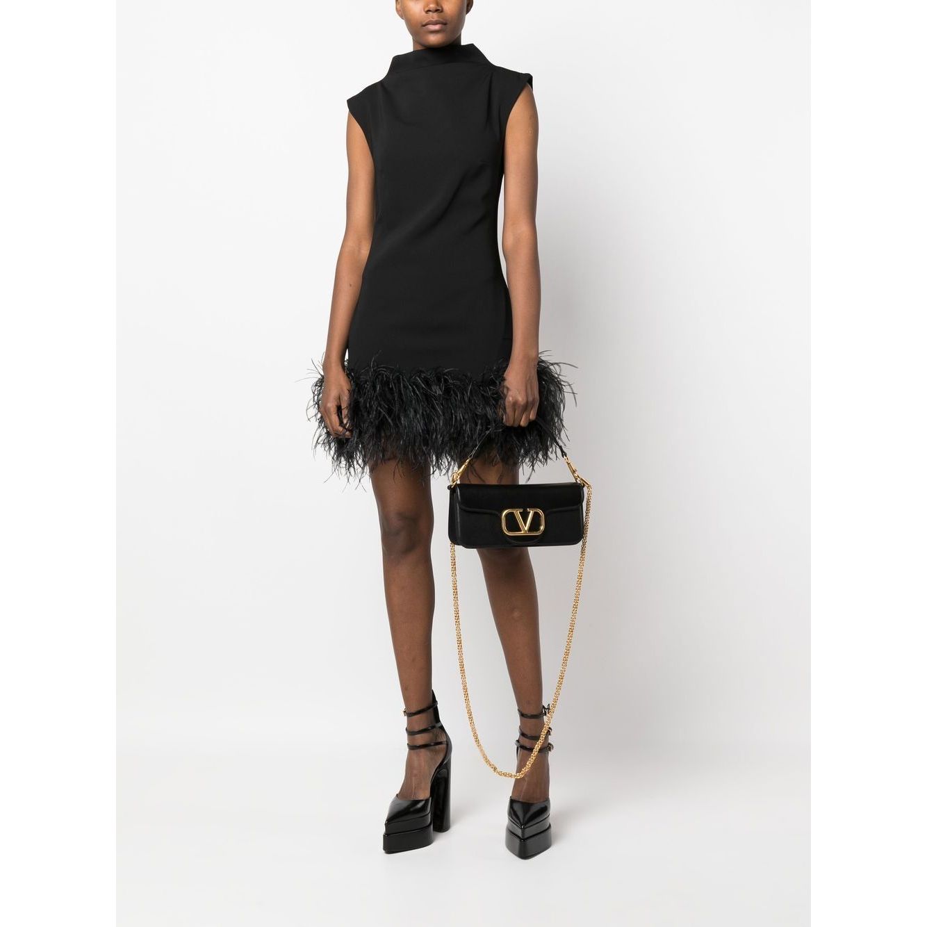 Valentino Garavani Locò Calfskin Shoulder Bag Shoulder