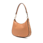 Valentino Garavani Rockstud Hobo In Pomegranate Calfskin Shoulder