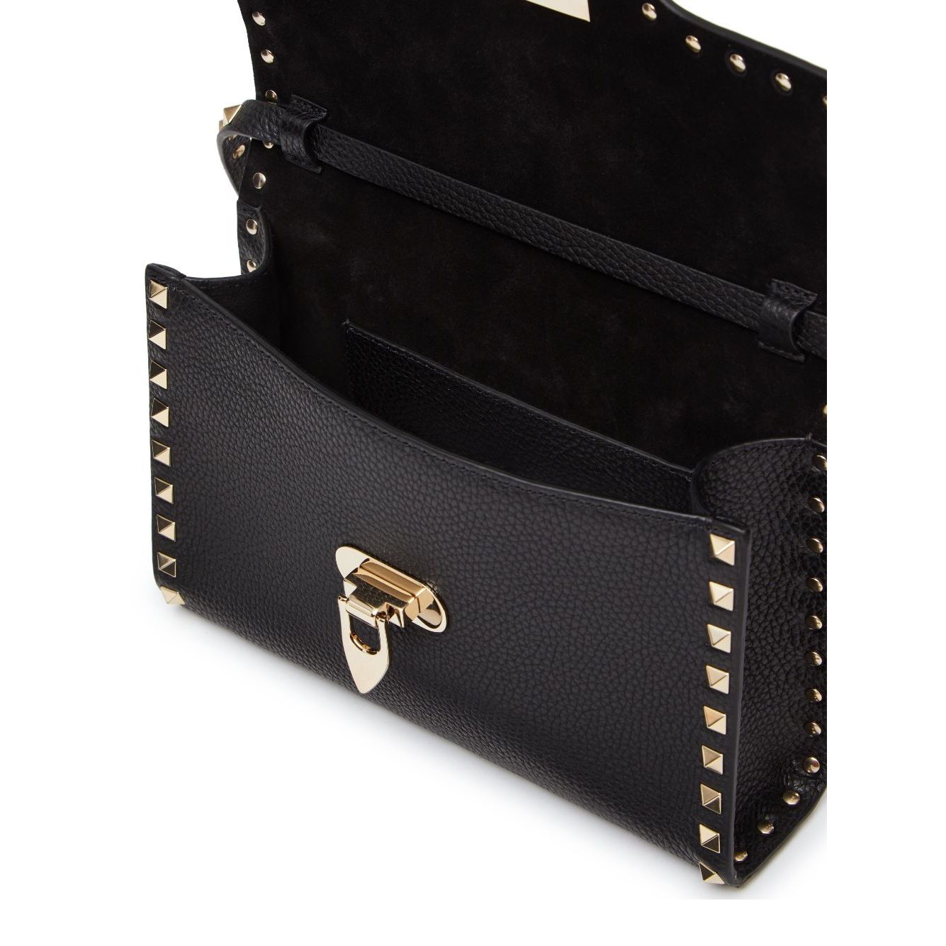 Front view with bag zipped and handles upright.