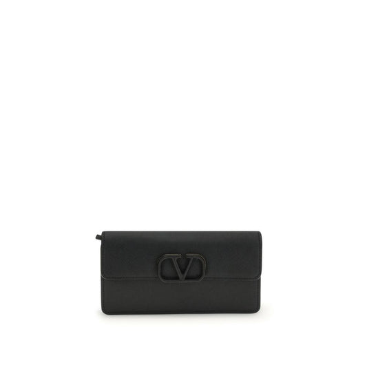 Valentino Garavani VLogo Shoulder Bag with flap closure and chain strap, featuring a distinctive VLogo detail.