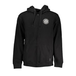 Vans Black Cotton Men Sweater with Hood and Zip Pockets