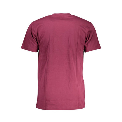 Back view of Vans Purple Cotton Men T-Shirt with classic fit and short sleeves, showcasing the solid purple design and skater style appeal.
