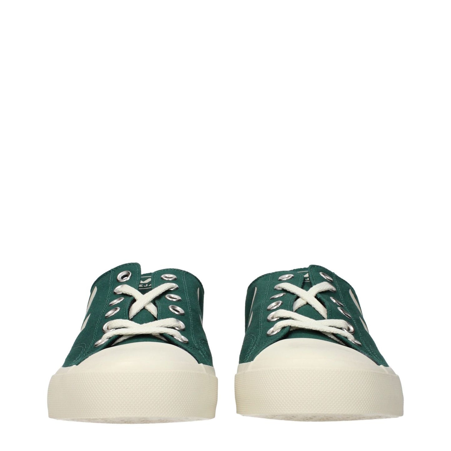Veja Green Fabric Low Top Sneakers with front logo and side logo in green fabric, MPN PL01028U36B, code F84735.