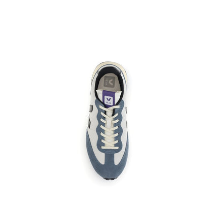 Top view of Veja Multicolor Polyester Athletic Sneakers with lace-up closure and distinctive 'V' logo.