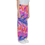 Vila Clothes Multicolor Viscose Pant with tropical leaf design and comfortable palazzo silhouette.