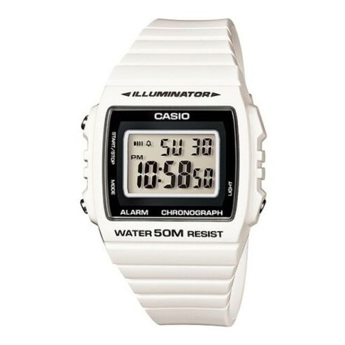 CASIO TIMELESS COLLECTION Mod. SPORT ILLUMINATOR WR 50M, ALARM, CHRONOGRAPH - WHITE-0