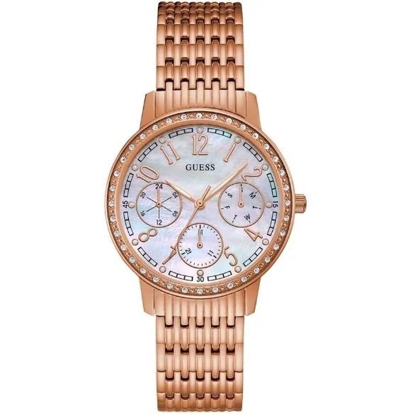 GUESS Mod. W1086L2 Ladies Quartz Analog Watch with Mineral Dial and Silver 925° Material