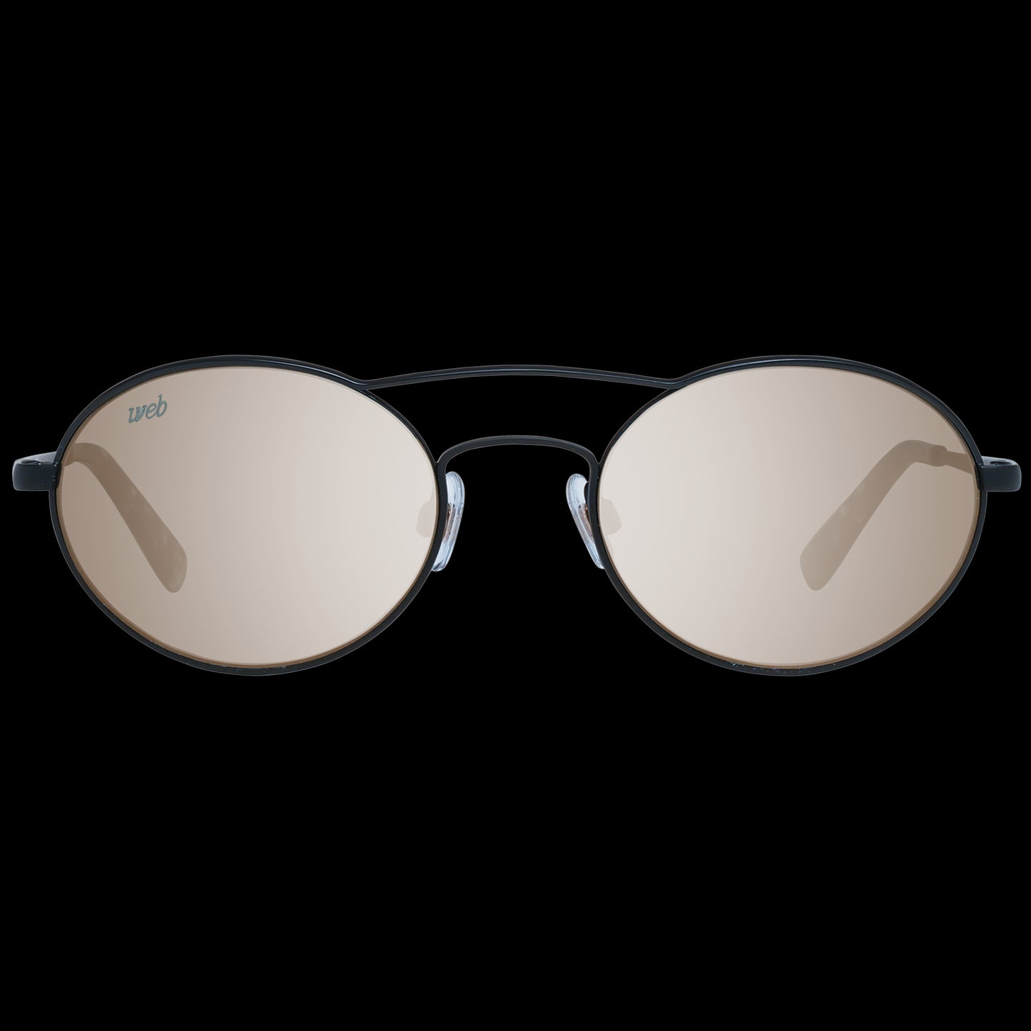 Unisex sunglasses WEB MOD. WE0270 5302G front view with oval lenses and black frame.
