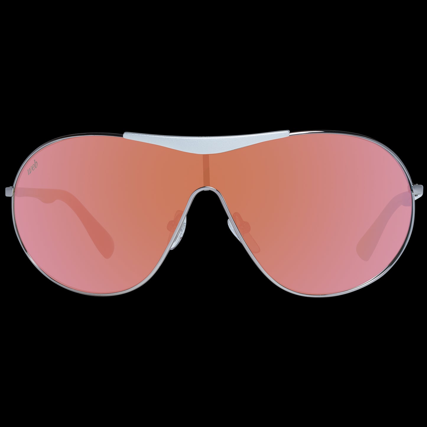 Unisex sunglasses model WEB MOD. WE0282 0014Z with pink lenses and modern design