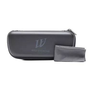 WEB MOD. WE0282 0014Z unisex eyewear case with logo, sleek design in black