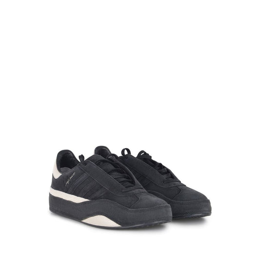 Y-3 Gazzelle Suede Sneakers with calf leather composition and rubber sole for men featuring round toe and lace-up closure.