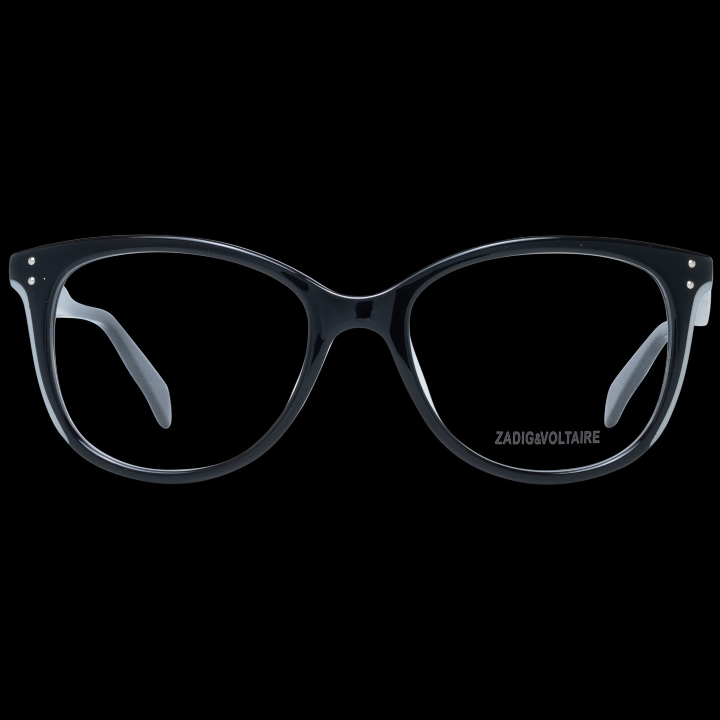 Front view of ZADIG & VOLTAIRE MOD. VZV177 510ACS women's eyeglasses with black frames.