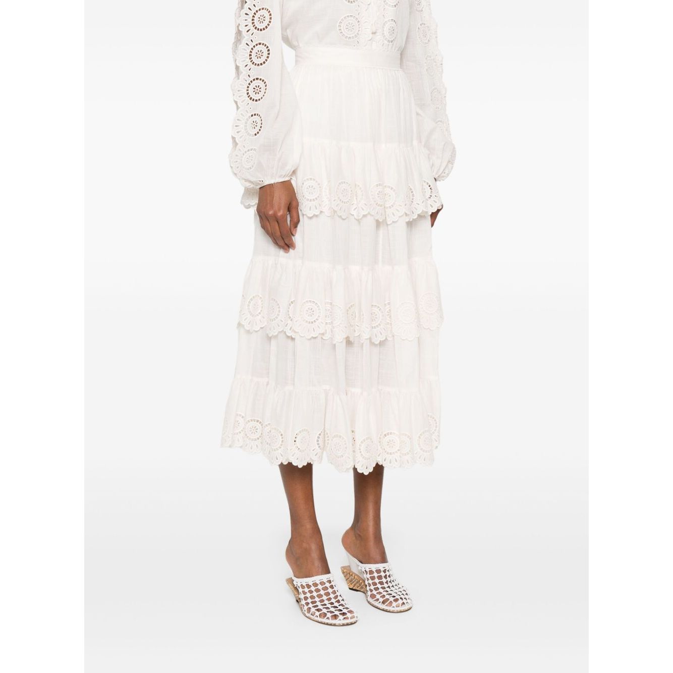 Zimmermann Lucky embroidered skirt